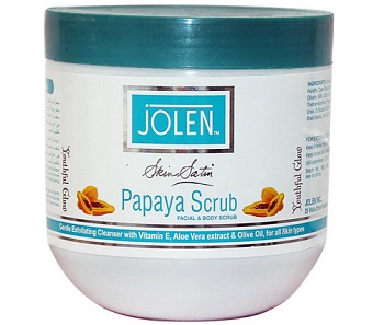 jolen Anti Tan Facial Scrub in India 