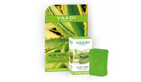 Vaadi Herbals Aloe Vera Facial Bar With Extract Of Tea Tree Anti-Pimple