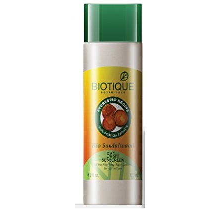 Biotique Bio Sandalwood 50+ SPF Sunscreen Ultra Soothing Face Lotion