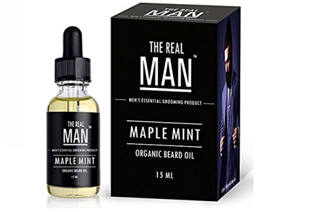 the real man Beard & Mustache Oil Maple Mint