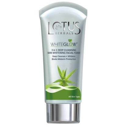 Lotus White Glow 3 in 1 Deep Cleansing Skin Whitening Facial Foam Face Wash