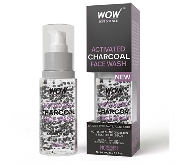 Wow Activated Charcoal Face Wash with Activated Charcoal Beads,