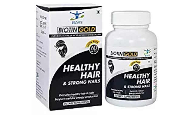 BIOSYS Natural Biotin for Hair, Skin and Nails 5000 Mcg Capsules