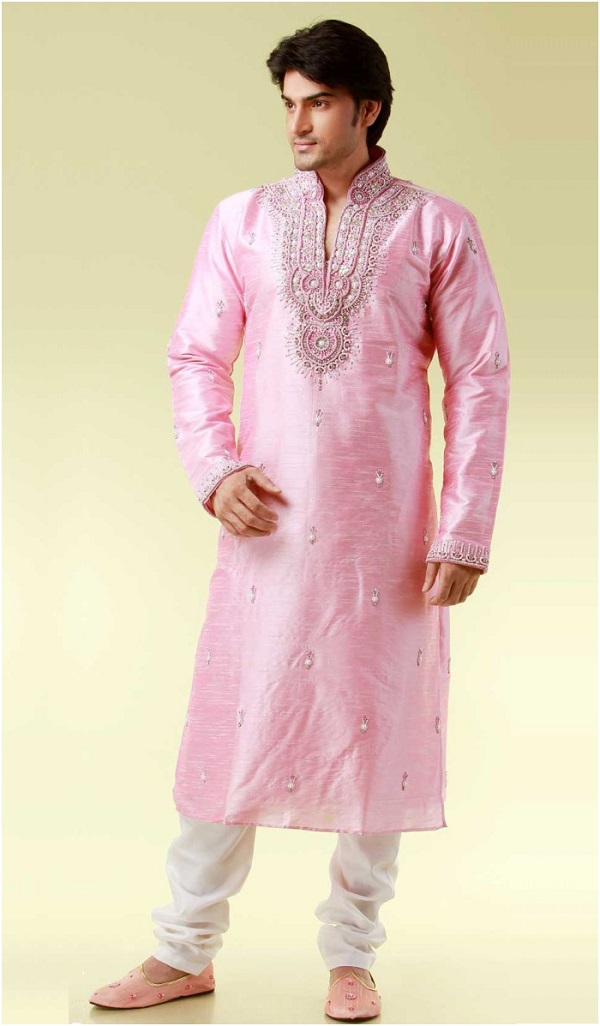 Pink Embroidered Kurta