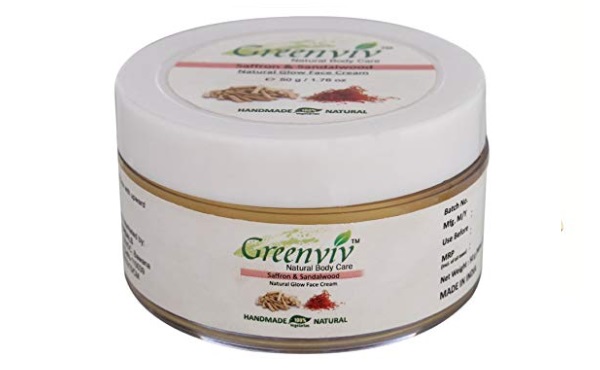 Greenviv Natural Face Night Cream, Saffron & Sandalwood