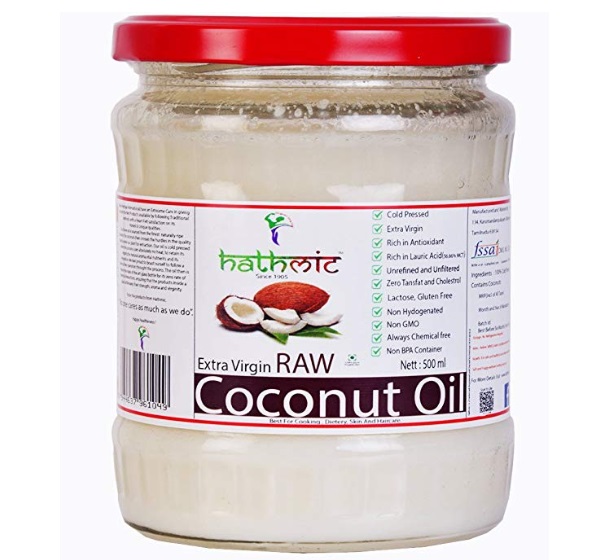 Hathmic Raw Extra Virgin Cold Pressed Coconut Oil