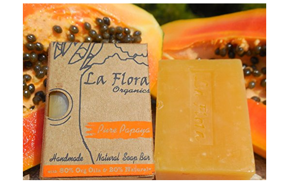 La Flora Organics Pure Papaya Handmade Soap Bar