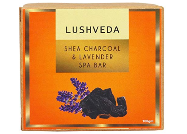 Lushveda Shea Charcoal and Lavender Spa Bar