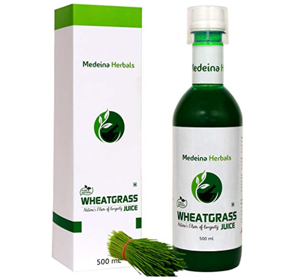 Medeina Herbals 100% Pure Wheatgrass Juice With Tulsi & Pudhina