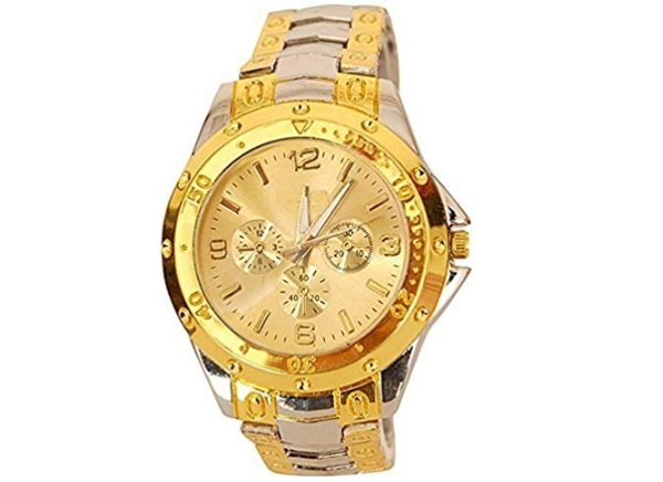 BLUTECH Golden Silver Analog Watch for Men