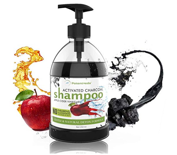 Potentveda Apple cider vinegar with Activated charcoal Shampoo