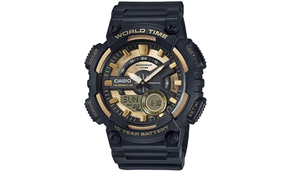 Casio Youth-Combination Analog-Digital Gold Dial Men's Watch