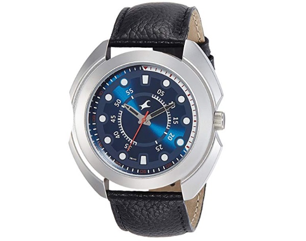 Fastrack Analog Blue Dial with Black Strap Men's Watch