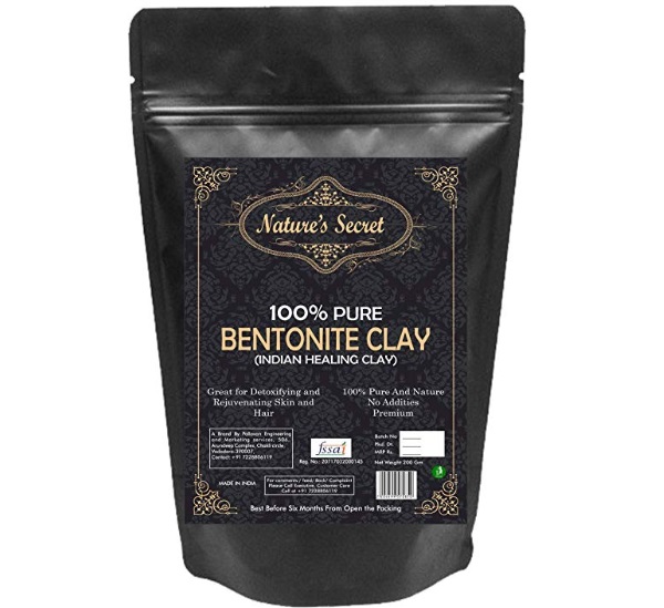 Nature's Secret Bentonite Clay Powder Organic For Clay Mask Detox