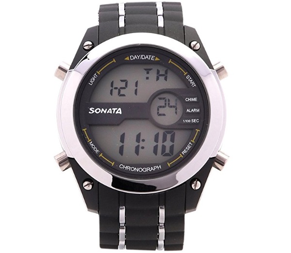 Sonata Superfibre Digital Grey Dial Men's Watch