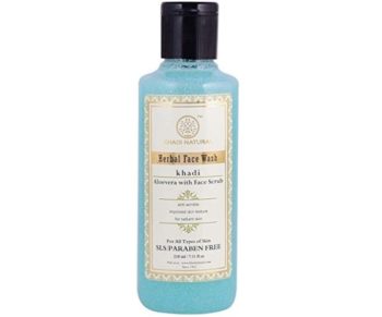 Khadi Aloevera with Scrub Herbal Face Wash 