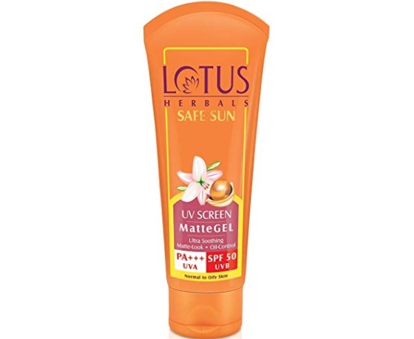 Lotus Herbals Safe Sun UV Screen Matte Gel, SPF 50