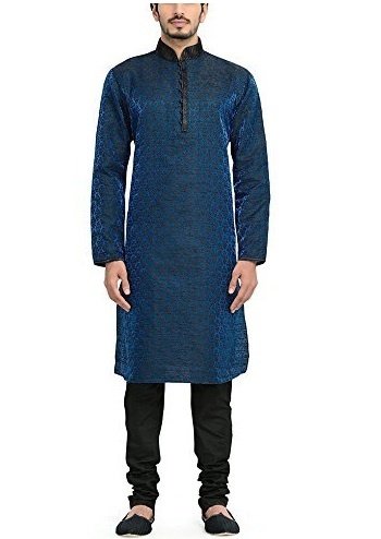 Manyavar Blended Blue Kurta