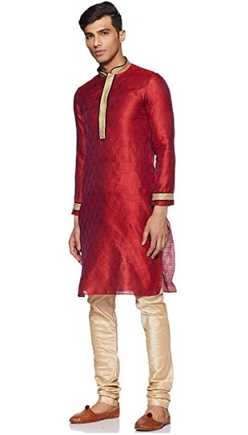 Manyavar Latest Red Kurta