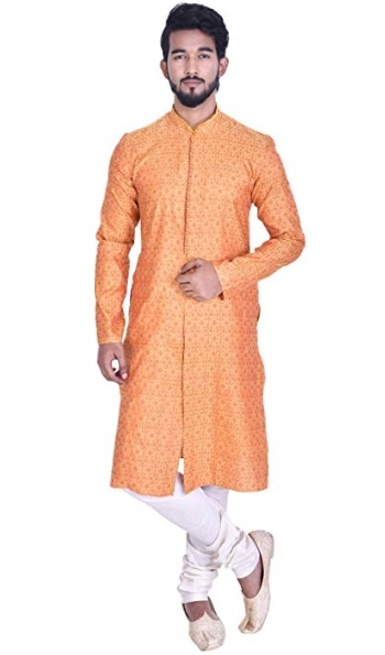 Manyavar Orange Kurta