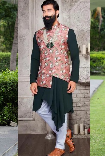 indo western kurta pajama with jacket