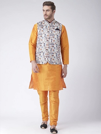 kurta pajama with nehru jacket