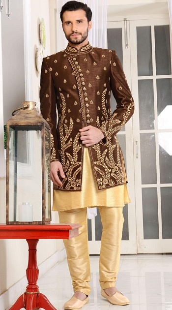 long coat with kurta pajama