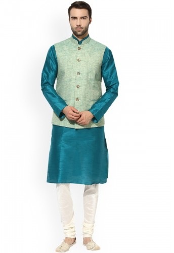 silk kurta pajama with jacket