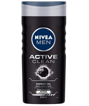 NIVEA MEN Active Clean Hair, Face & Body Wash