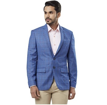 Raymond Men's Blue Regular Fit Blazer