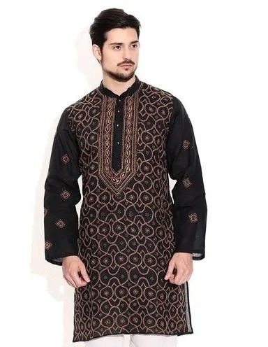 Black Chikankari Kurta