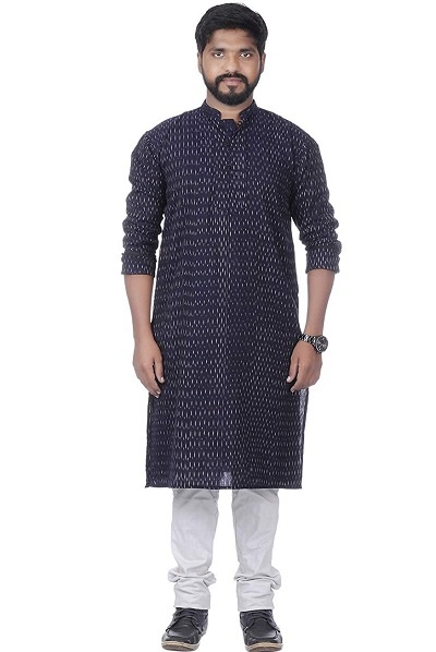 Collared Medium Length Kurta For Men