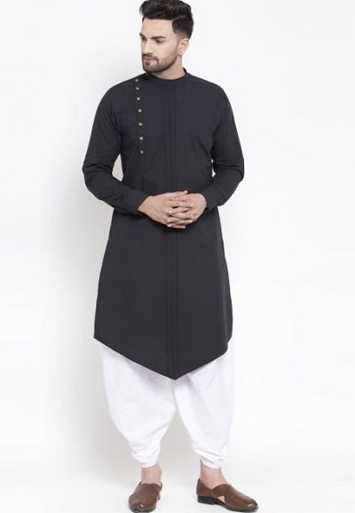 Men's Front Pleated Kurta Design