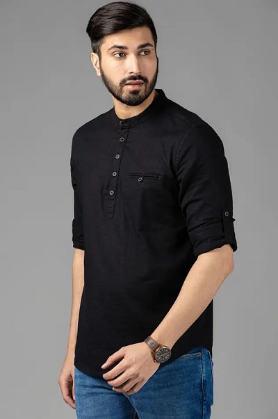 Latest 50 Types Of Black Kurta Designs for Men (2022) To get That Look!