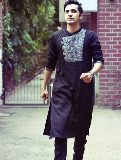 Simple Festive Black Kurta